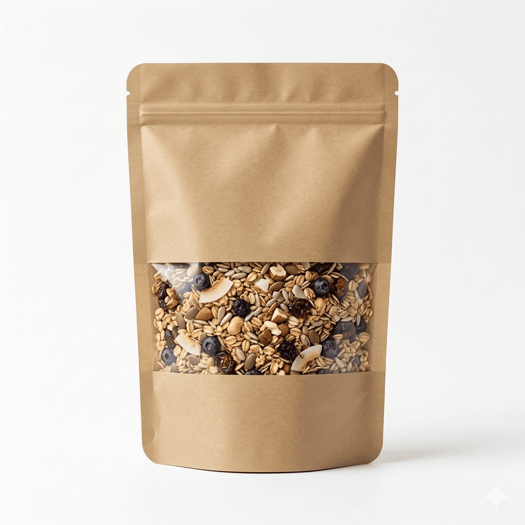 Kraft Pencereli Doypack